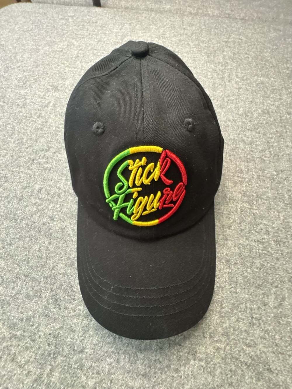 Stick Figure Reggae Band Embroidered Logo Adjustable Baseball Cap